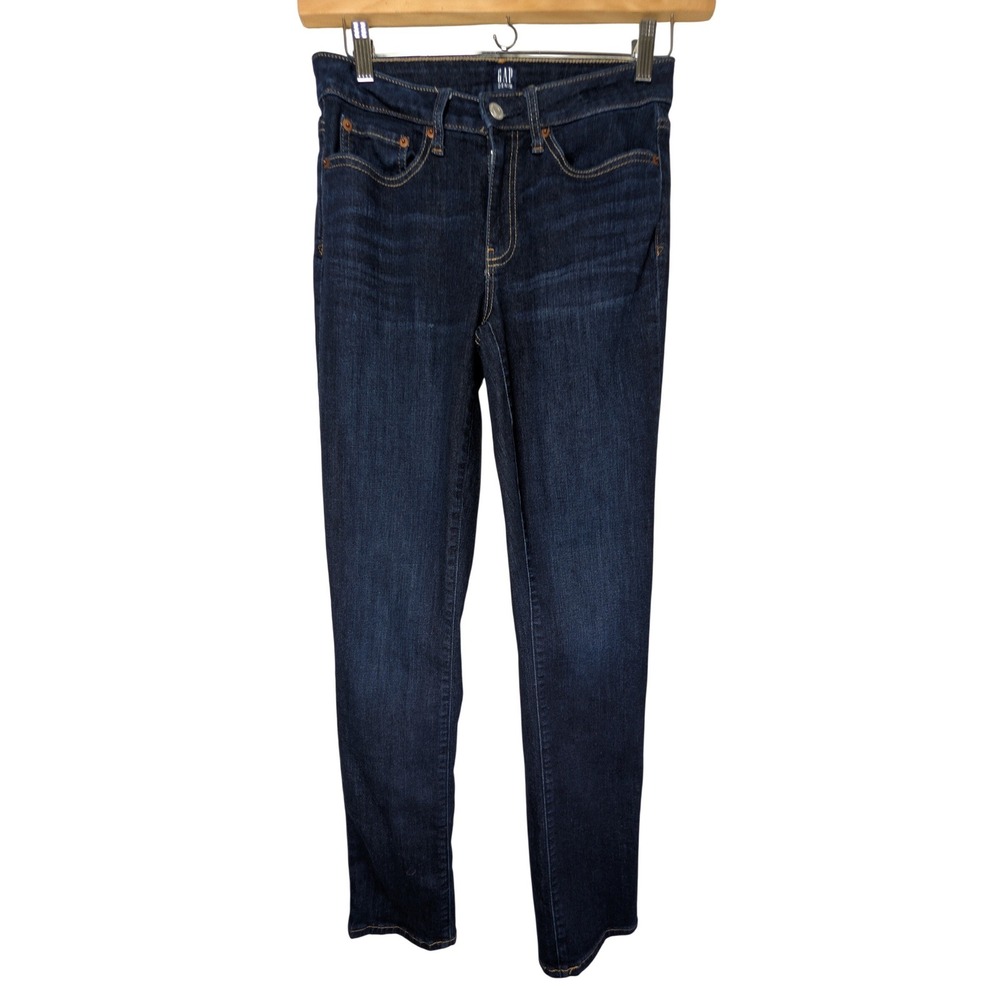 Gap Curvy Classic Straight‎ Jeans Dark Wash Indigo Rinsed 6/28T S/495922-00